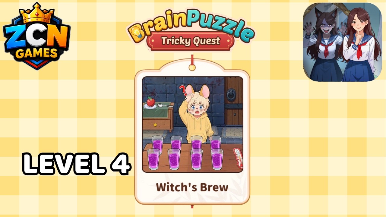 Brain Puzzle: Tricky Quest &ndash; Witch's Brew Walkthrough | Level 4 Solution