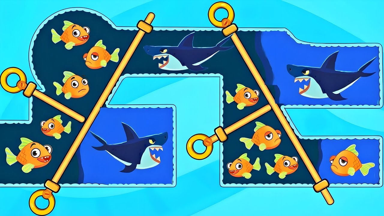 Save The Fish Game 2016 | Pull The Pin Challenge | Rescue Fish | Android Puzzle Gameplay Walkthrough