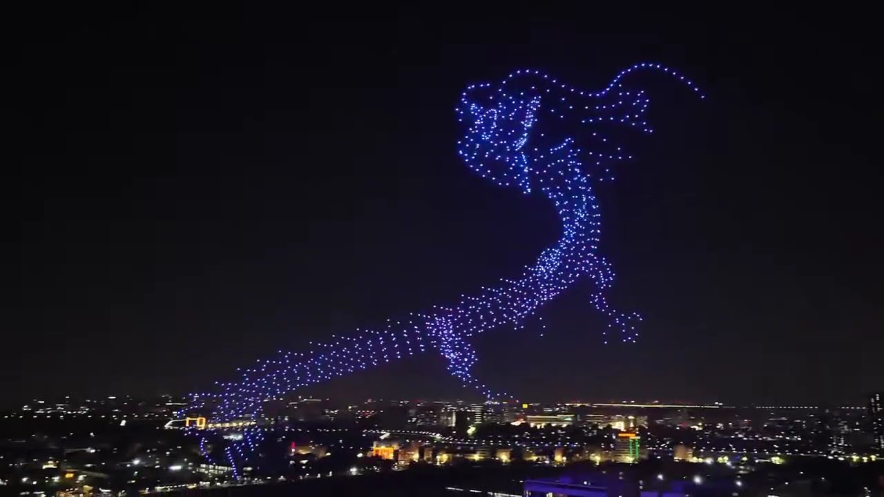 🚀1,200-Drones MDHK Leads the Future of Low-Altitude Economy with a  Spectacle at Guangdong, China 🚀