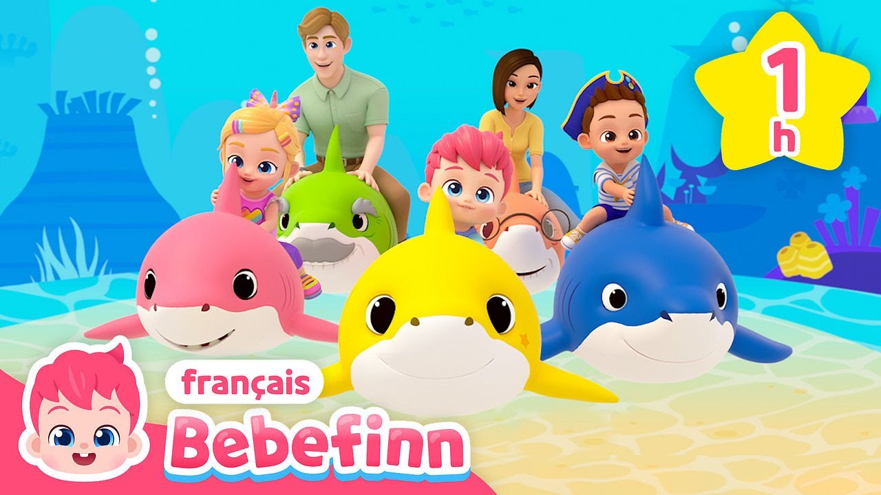 Bébé Requin Doo Doo Doo 1 heure | +Comptines | Bebefinn en français 👶 Chansons pour Enfants