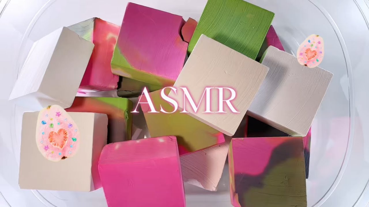 Gym Chalk ASMR | Guava-themed Dyeing&Fresh Chalk Crush | #asmr #gymchalk #asmrsounds #asmrvideo 