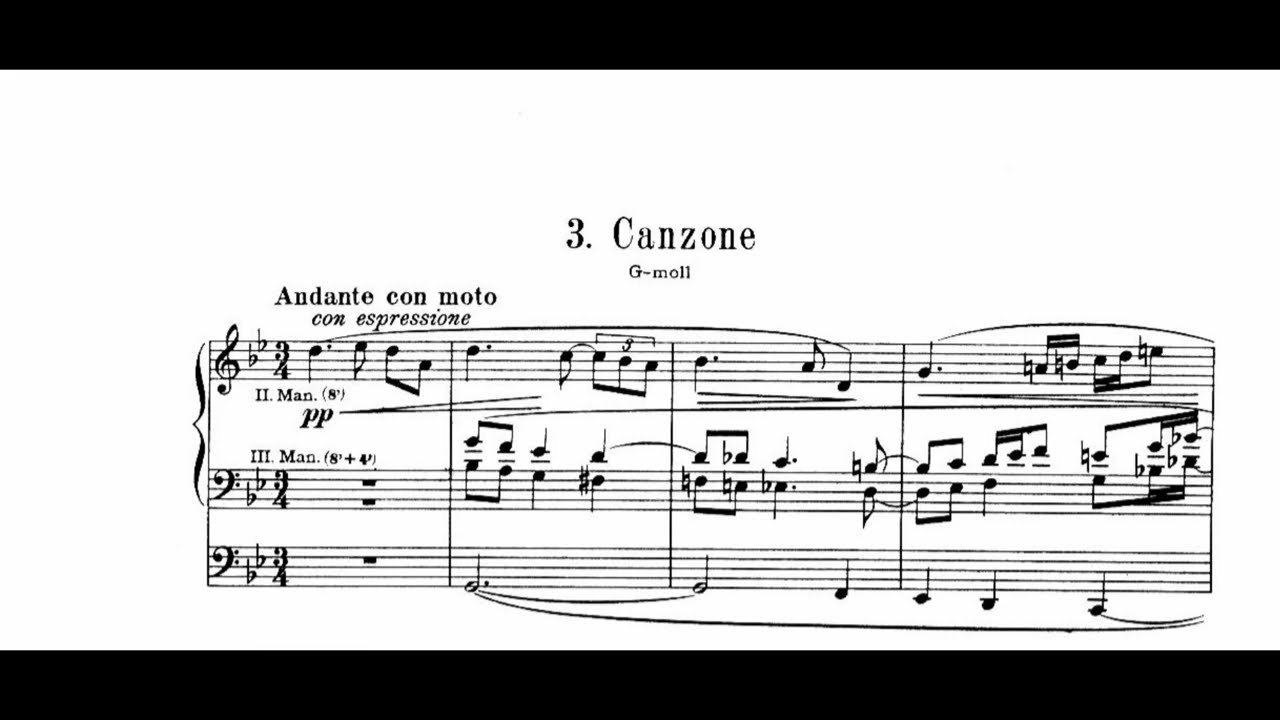 Max Reger - Monologe (12 Stücke) für Orgel op. 63 [Score Video]
