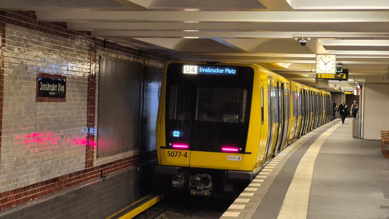 U-Bahn Berlin | Mitfahrt in der kompl. U4 von Nollendorfplatz bis Innsbrucker Platz im IK20 5077-3