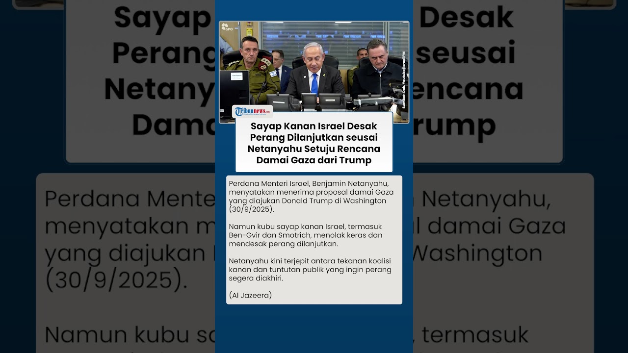 Netanyahu Terima Proposal Trump, Sayap Kanan Israel Ngamuk Tolak Gencatan Senjata Gaza