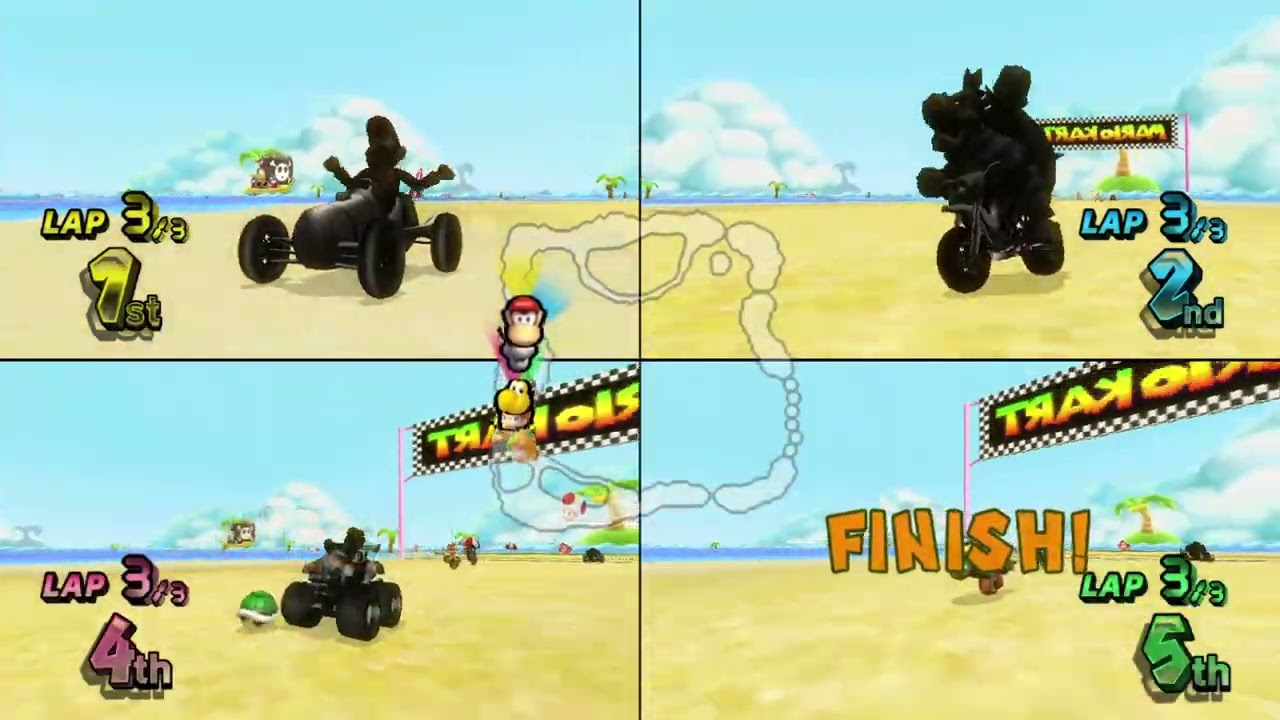 Mario Kart Wii ✦ 4 Players #486 Banana Cup Mirror