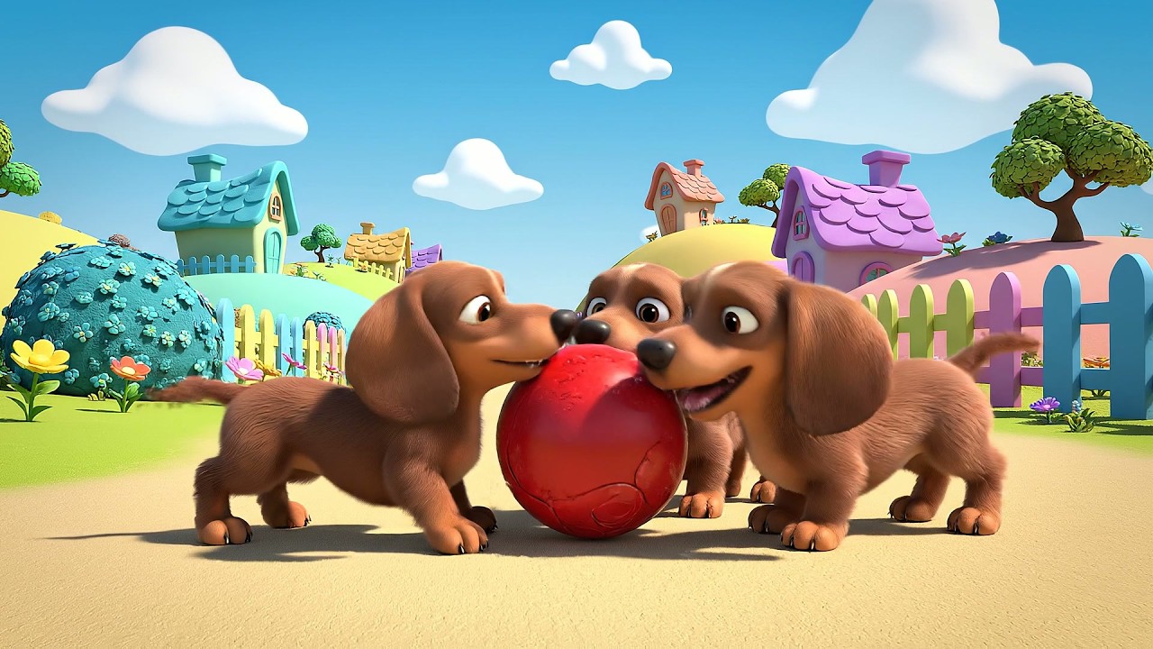 Cinco Cachorritos Menean el Cuerpo | Canción Infantil para Bailar y Moverse