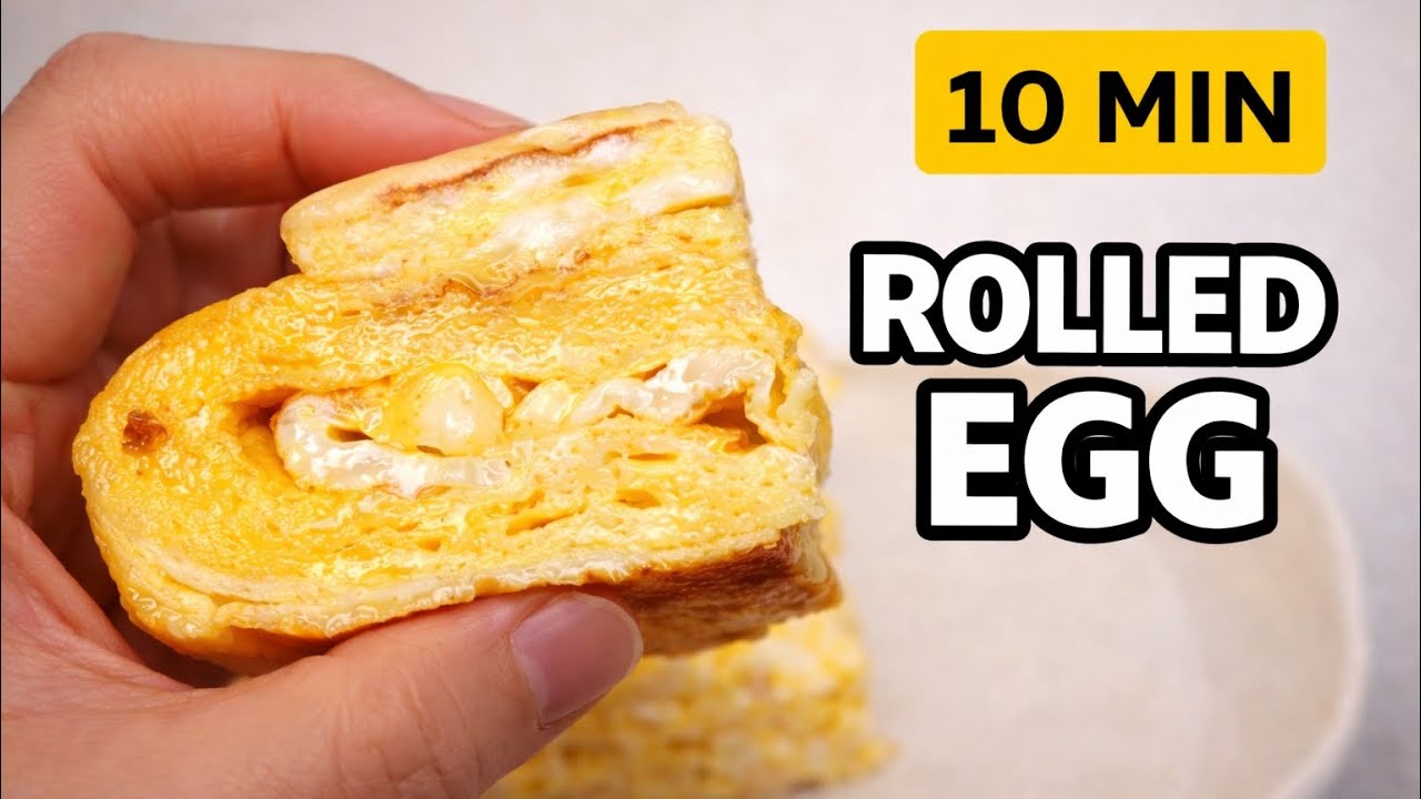 10 minute Korean Rolled Omelette (Gyeran Mari)