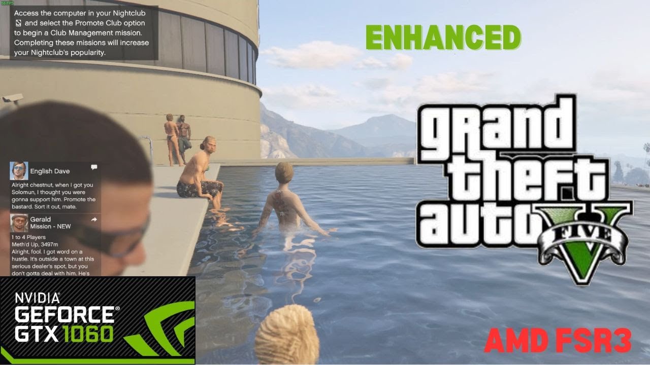 GTA 5 Enhanced | GTX 1060 6GB | i5 6500 |  1080p very high Settings FSR 3  ON