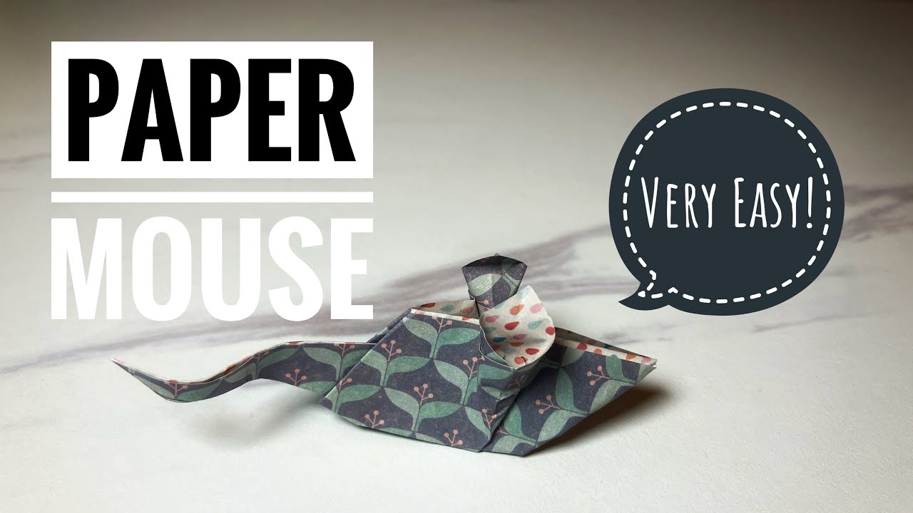 Origami Animal Crafts: DIY Paper Mouse Toy Tutorial