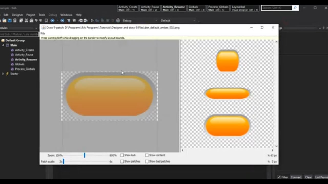 [B4A] draw9patch with Basic4Android [VB Language]