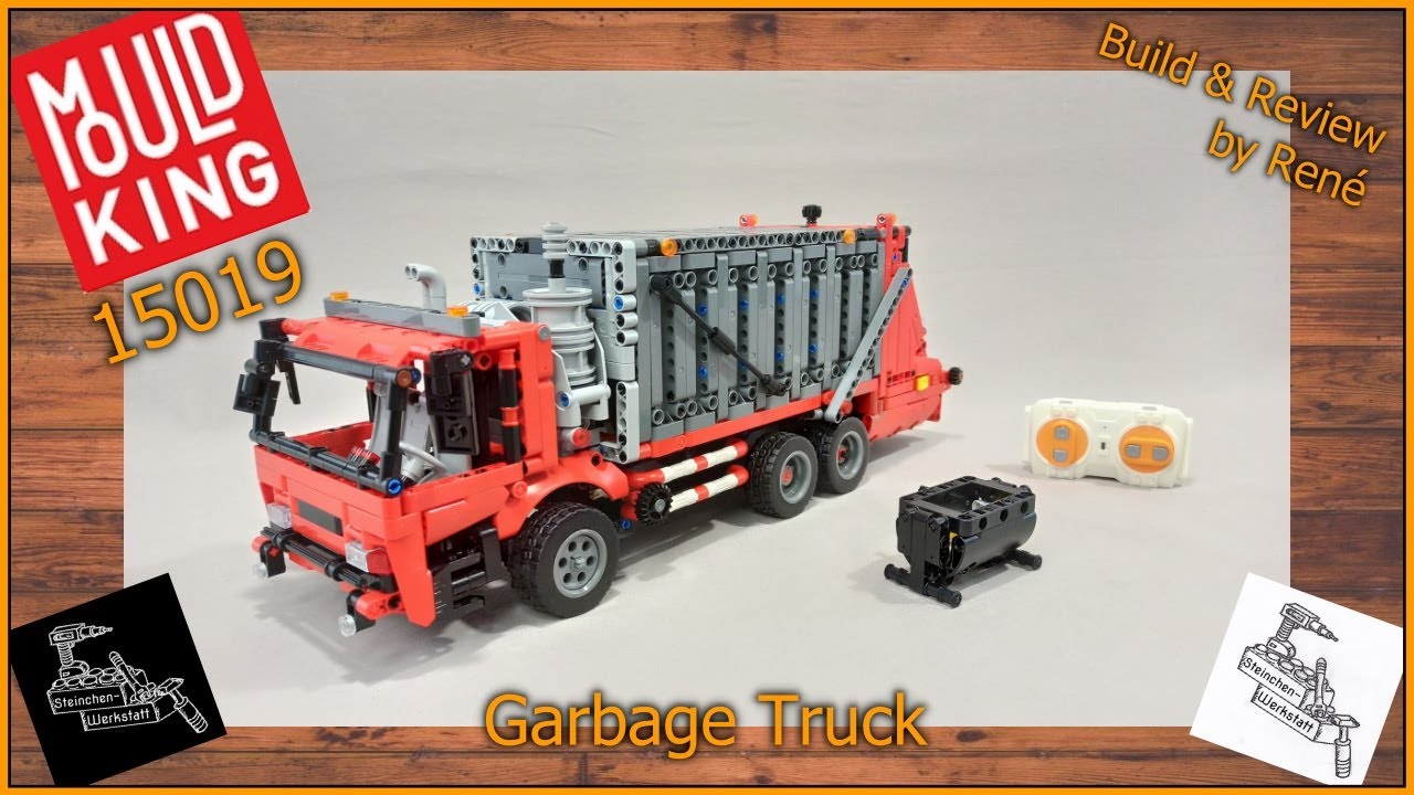 Out of the Box spielbar, der Mould King 15019 Garbage Truck
