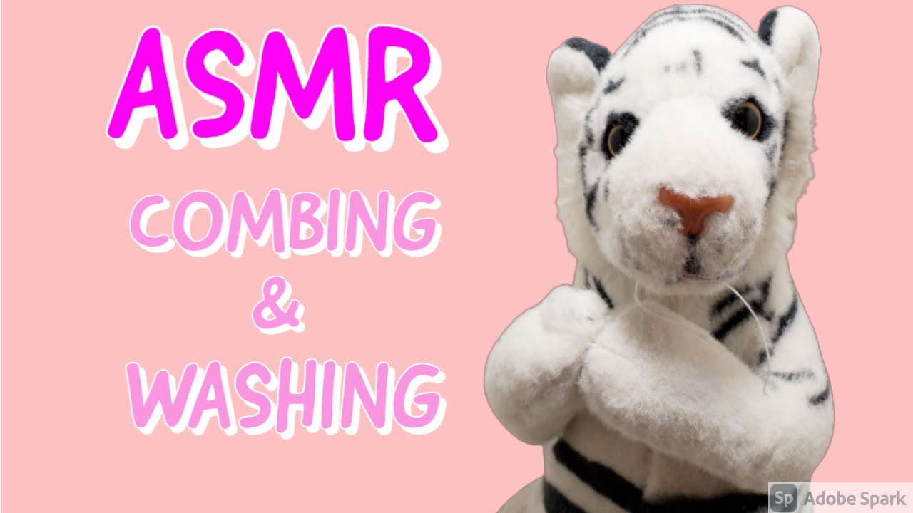 ASMR: BRUSHING AND TALKING SOUNDS STUFFED ANIMAL RESTORATION