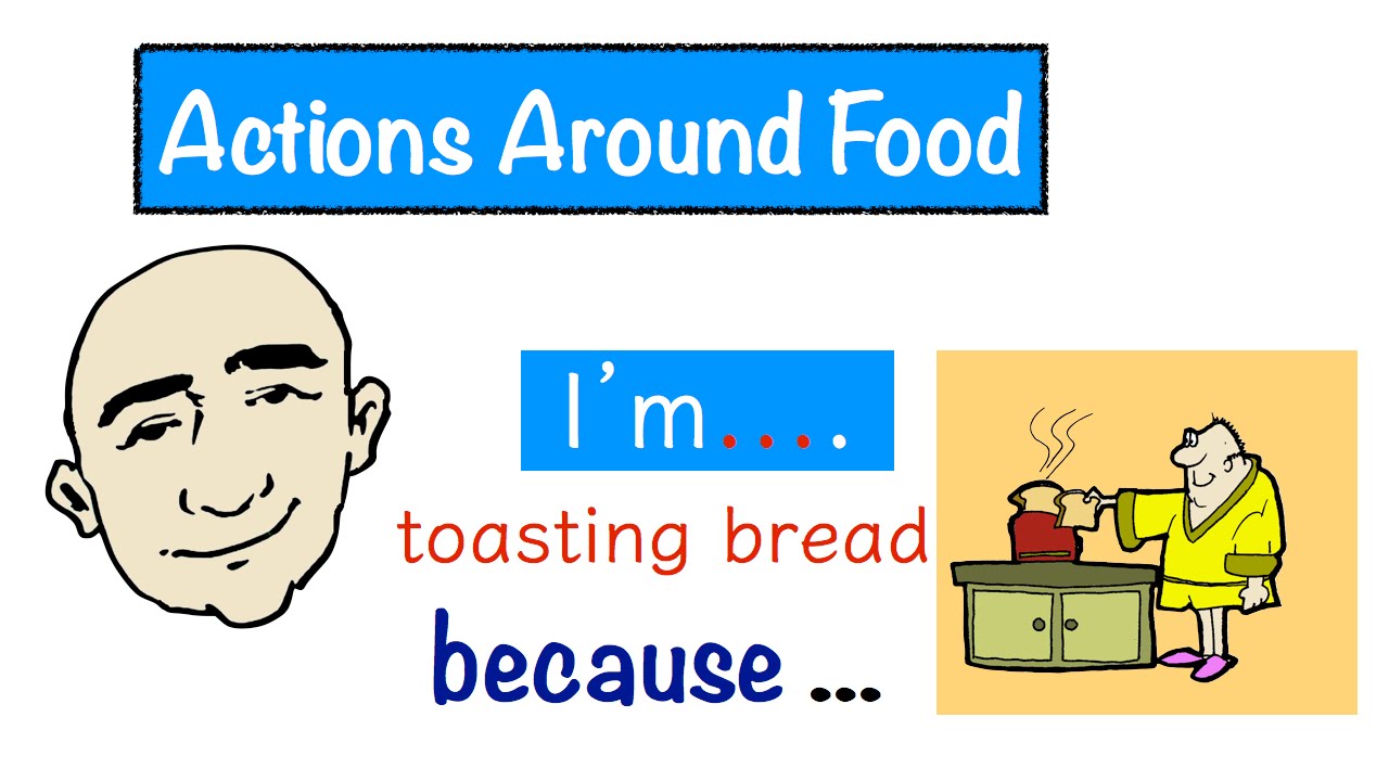 Food Actions - verbs for food | English Speaking Practice | Mark Kulek - ESL