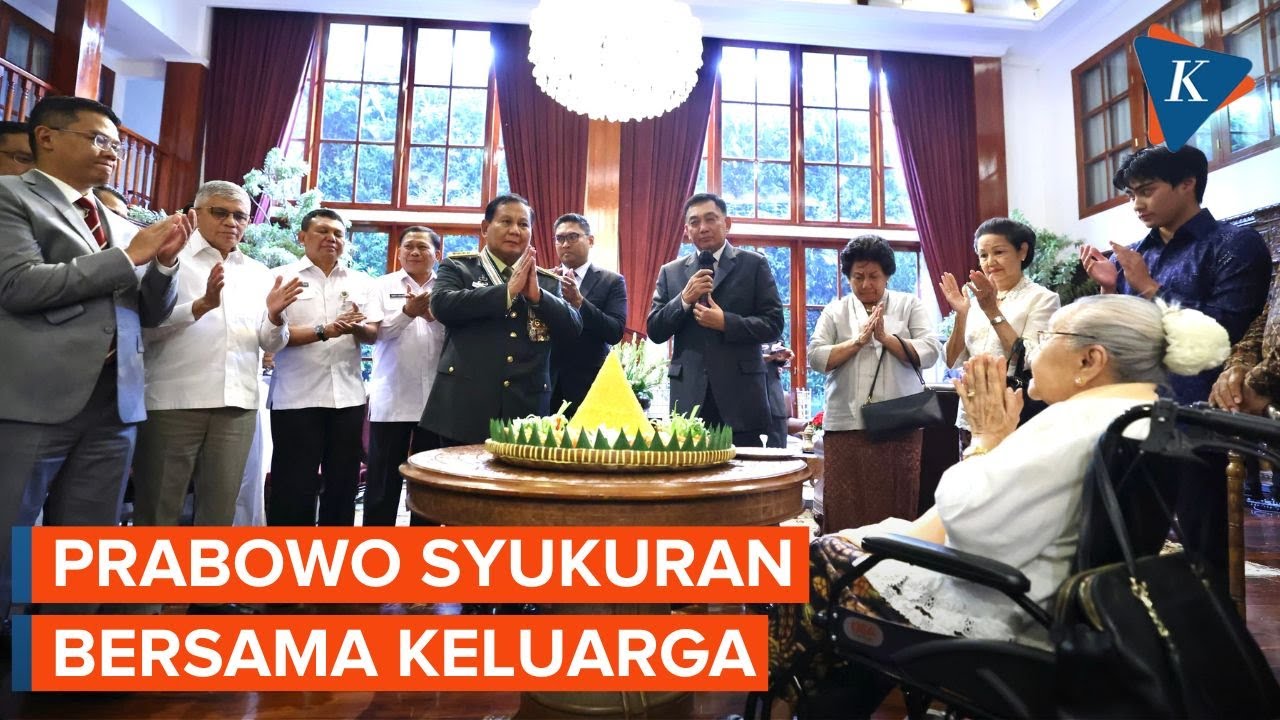 Prabowo Syukuran Bersama Keluarga Usai  Terima Pangkat Jenderal Kehormatan