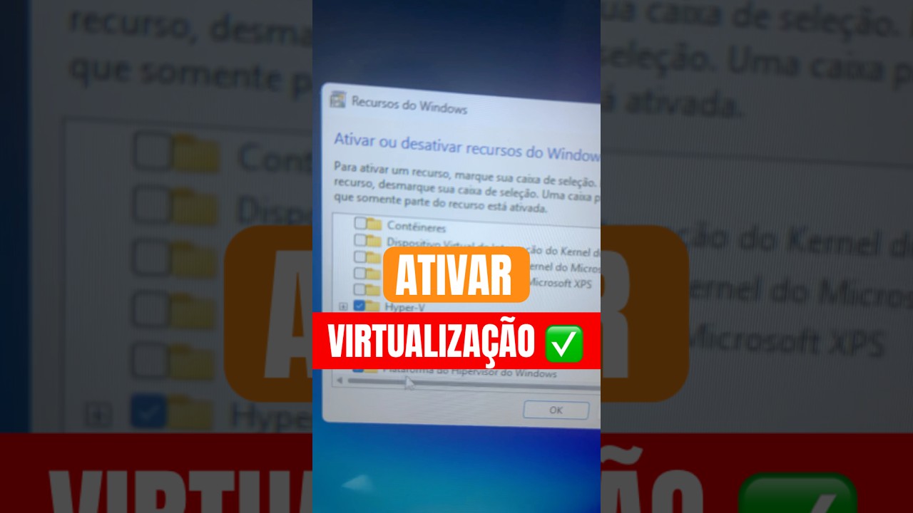 COMO ATIVAR A VIRTUALIZA&Ccedil;&Atilde;O DO PC