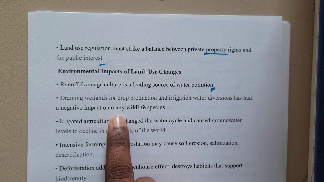 4.4 Impact of change in land use