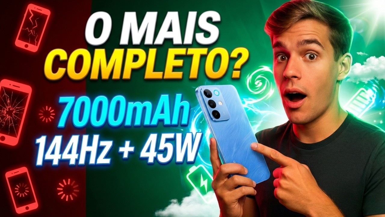 Esse Celular BARATO tem 7000mAh e 144Hz?! Realme C85 — Testei e Me Surpreendeu! 😳
