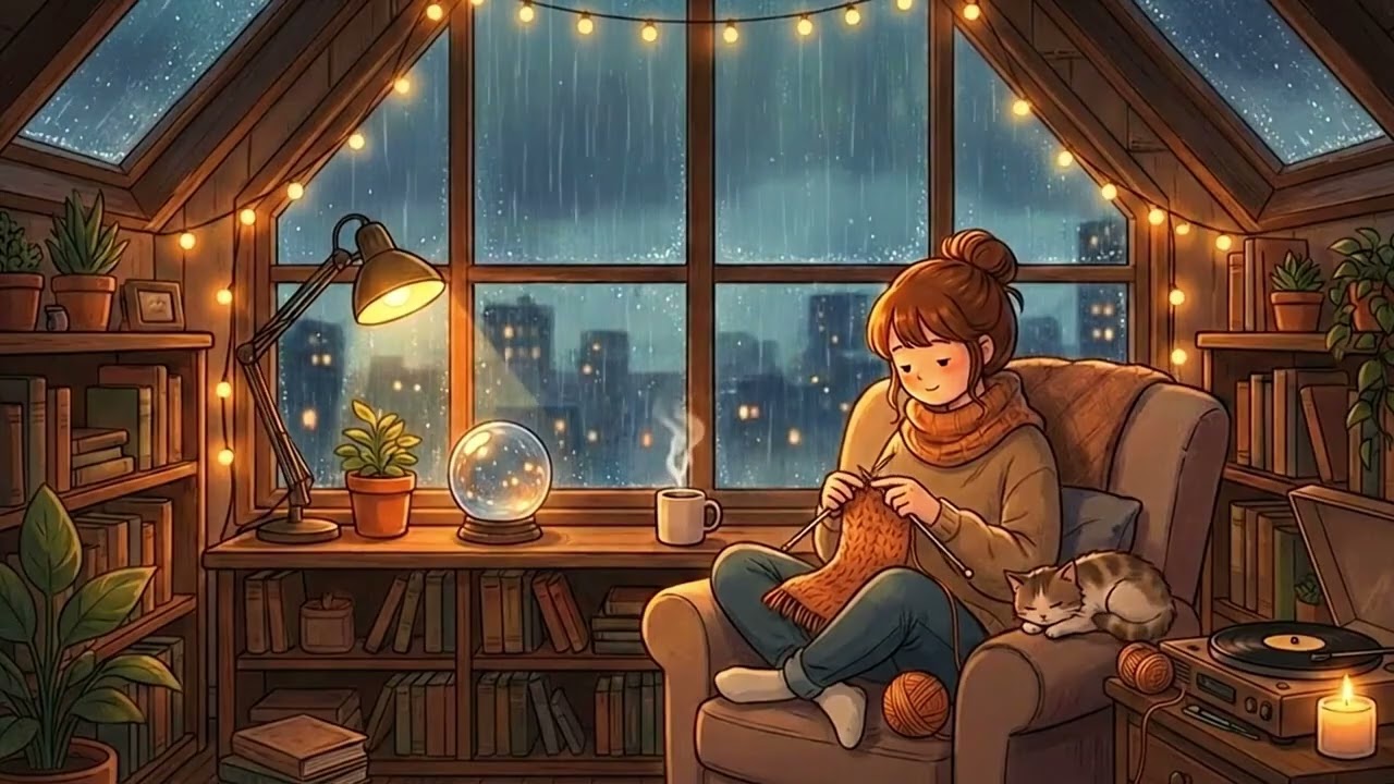 밤비 로파이 🌧️ | Night Rain Lofi – Stress Relief Music