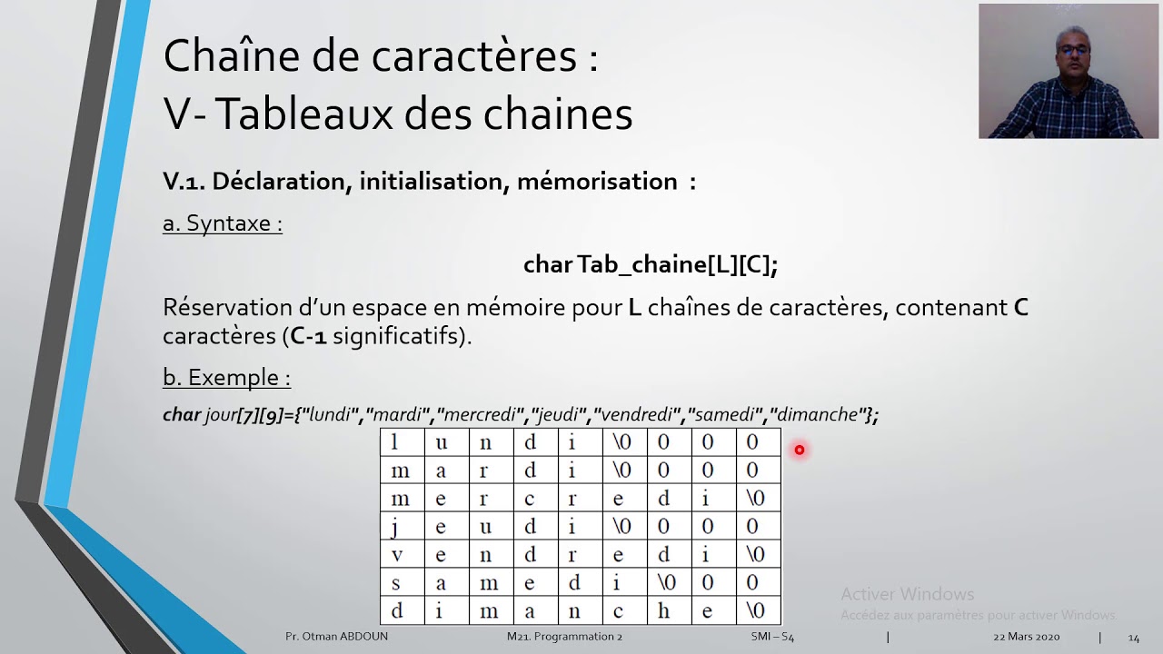 Cours/TP - Chaines de Caract&egrave;res (Langage C) : M21 - Programmation 2