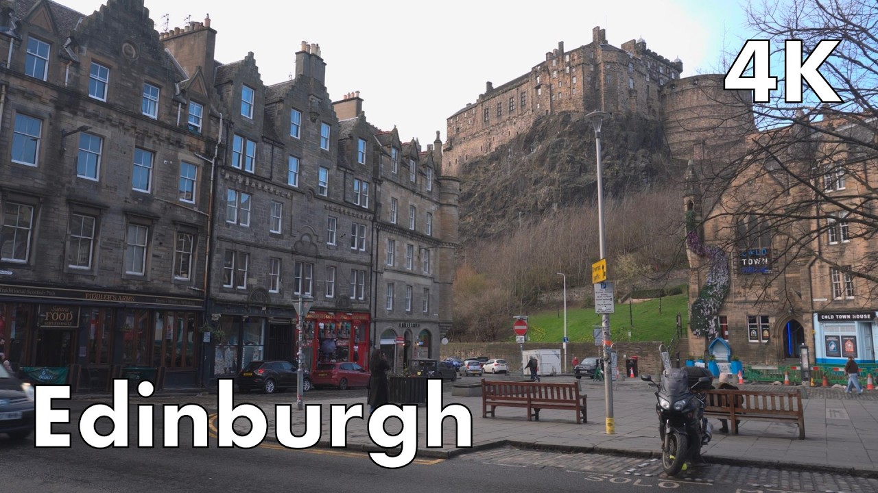 Sunday Afternoon Edinburgh Walk | 4K City Sounds