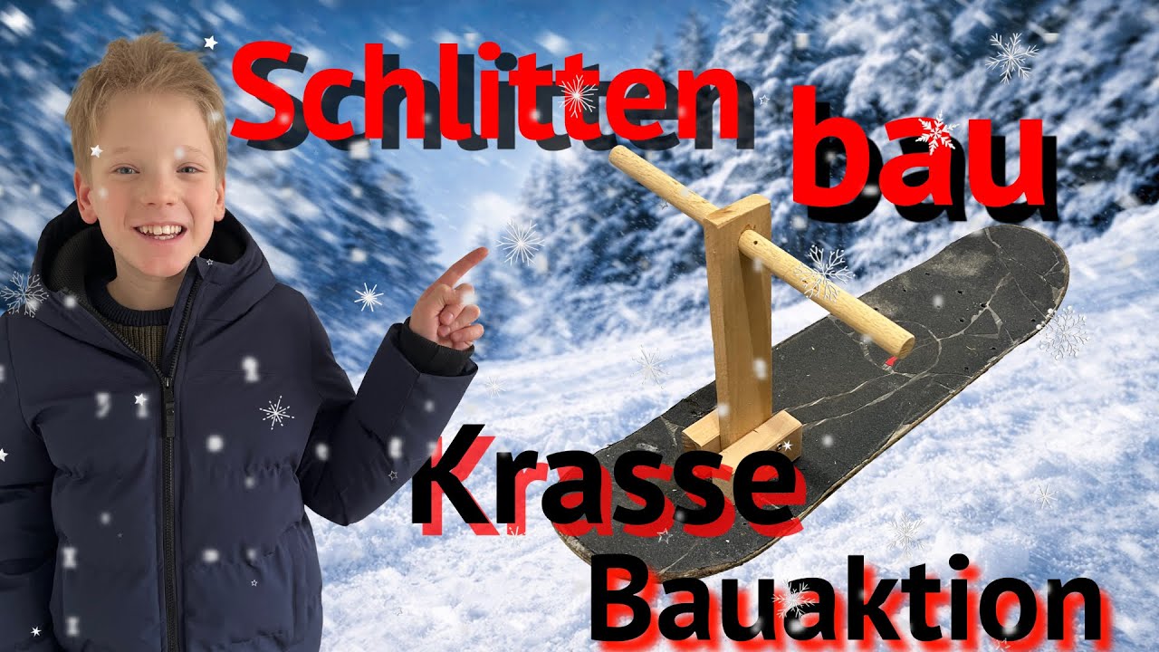 Ich baue einen Schlitten und teste ihn im Schnee 🛷❄️