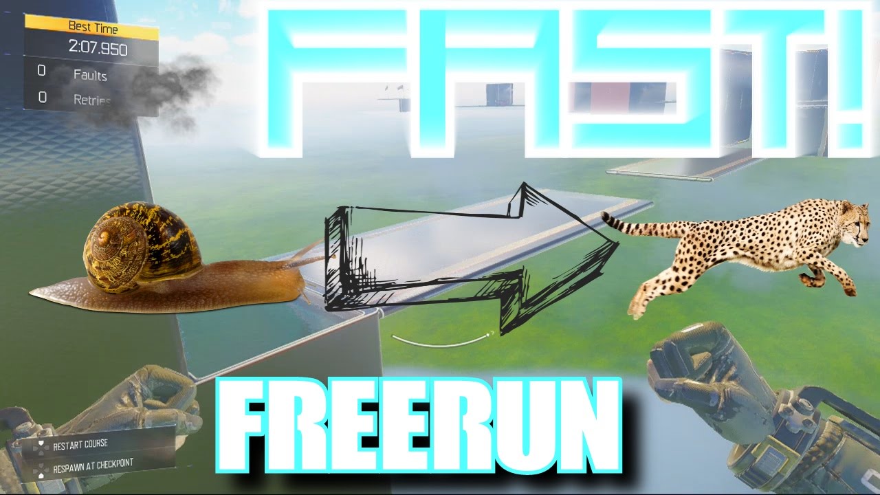 HOW TO GET QUICK TIMES ON FREERUN! (top 1000) FreeRun Tips/Shortcuts! (BO3 Free Run Tutorial)