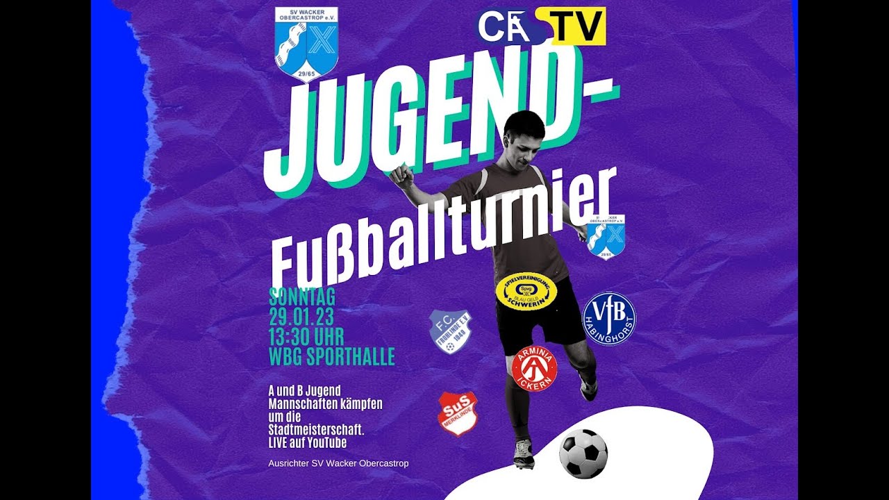 Fußball Hallenstadtmeisterschaft der A- und B-Jugend, WBG Sporthalle Castrop-Rauxel - 29.01.2023