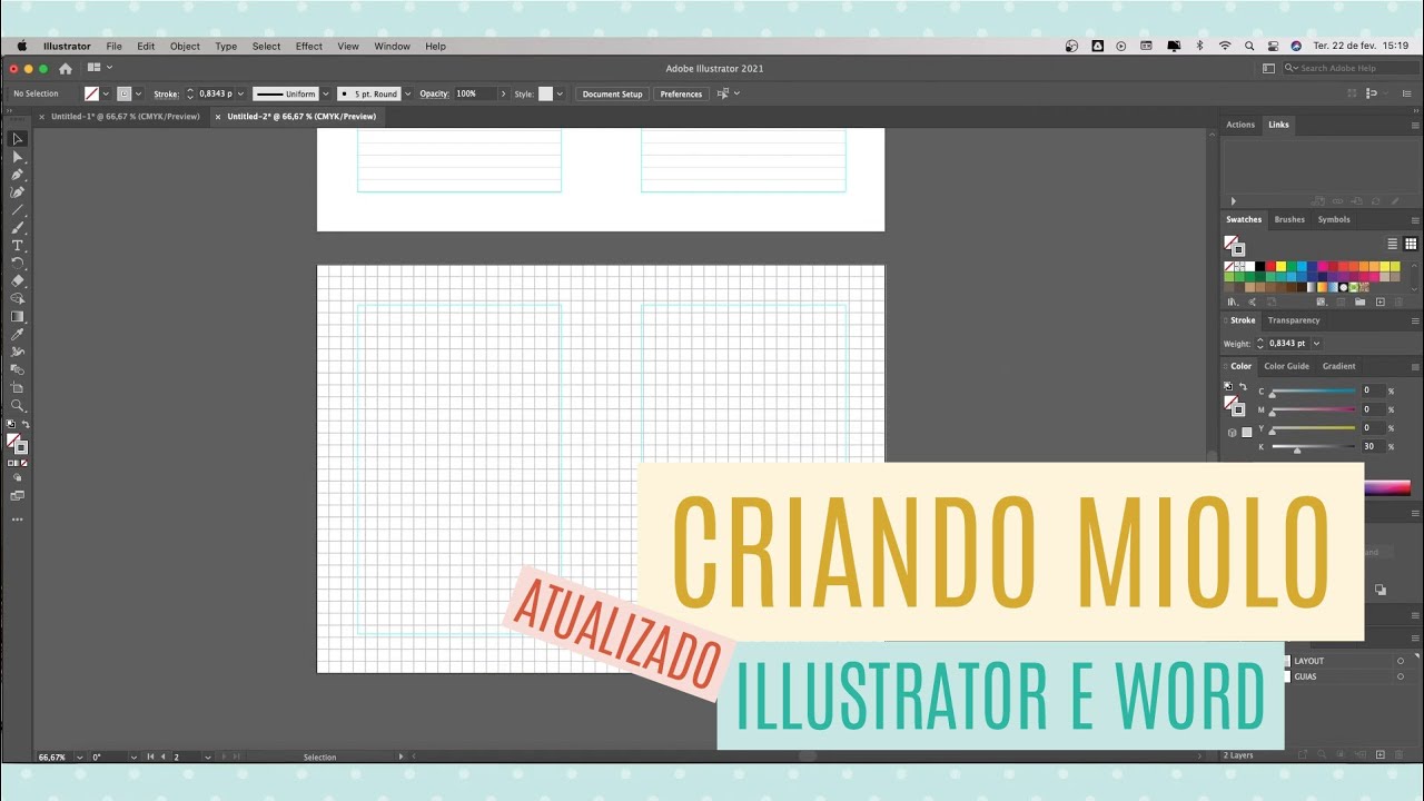 ATUALIZADO! Criação de Miolos Básicos no ILLUSTRATOR e no WORD | MÉTODOS E COSTURAS