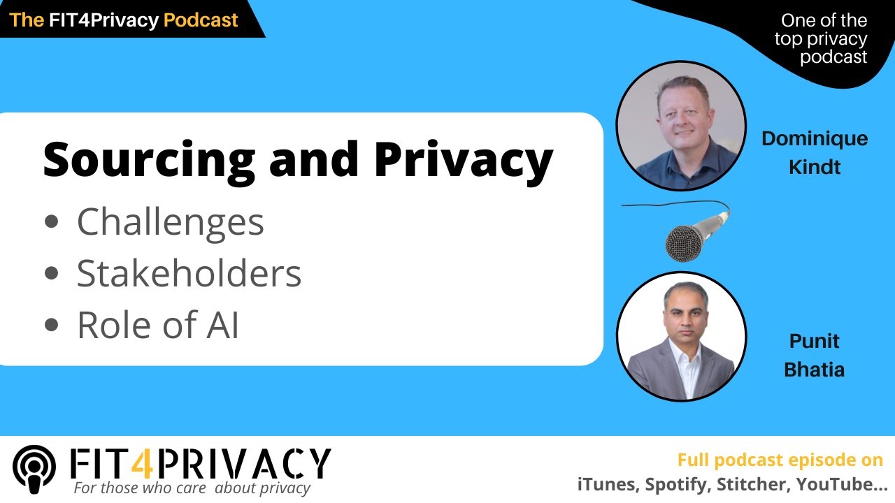 Privacy and Sourcing with Dominique Kindt and Punit Bhatia in FIT4Privacy Podcast E072
