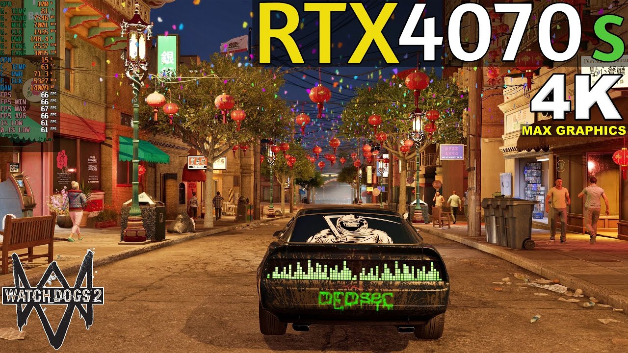 WATCH DOG 2 | RTX 4070 SUPER | 4K  MAX GRAPHICS | Ryzen 5 7600X