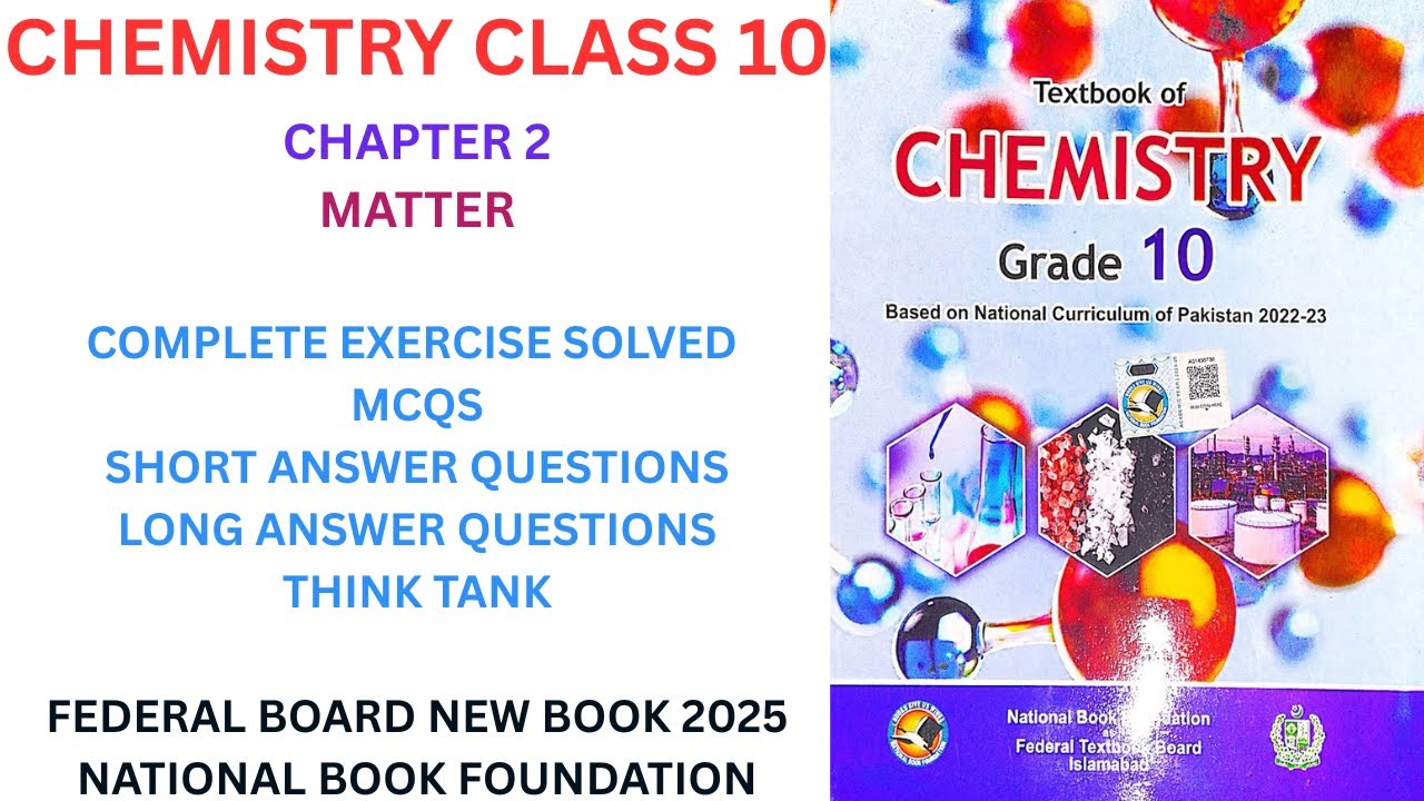 Chemistry Class 10 Chapter 2 Complete Exercise New Book Federal Board 2025 | Complete Explanation