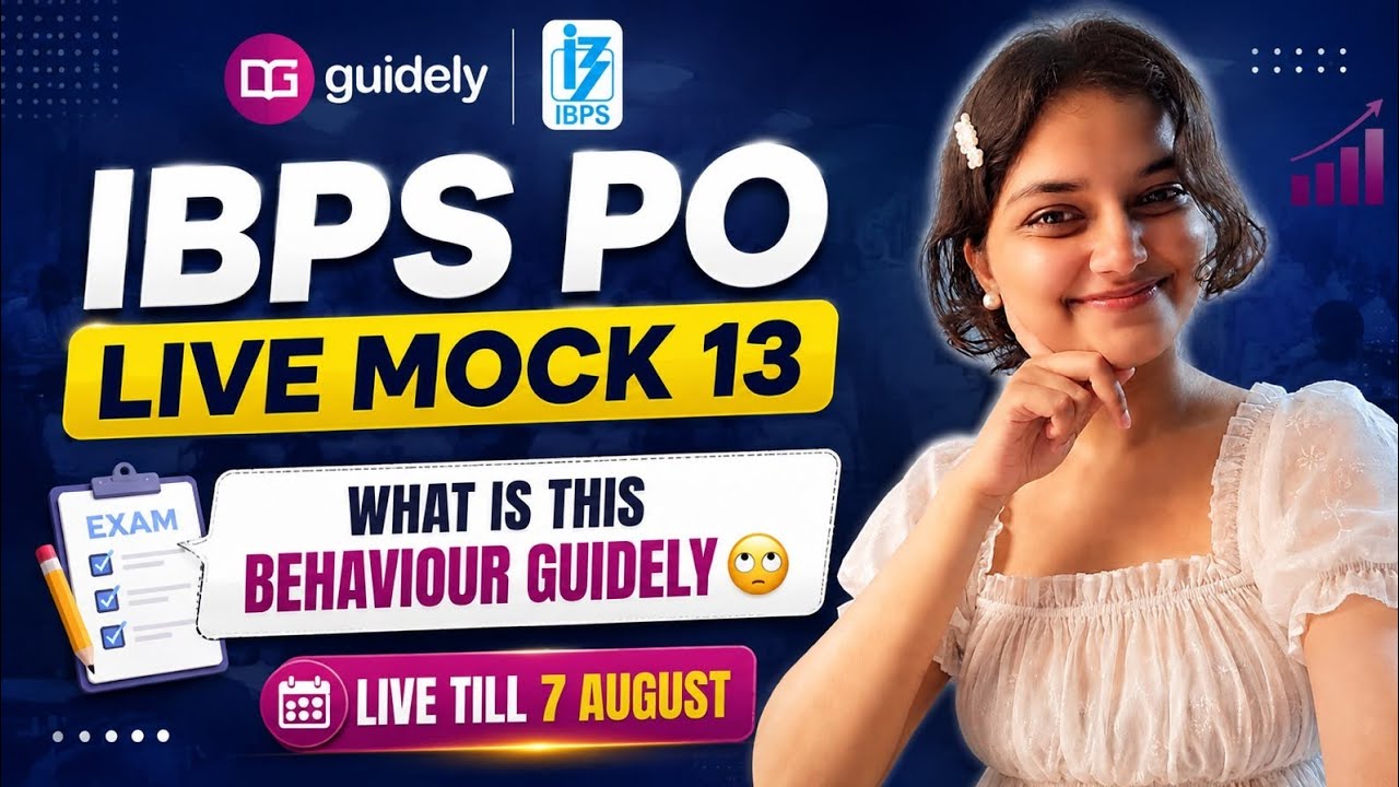 IBPS PO GUIDELY LIVE MOCK 13 #IBPSPO #SBIPO #SMARTKEEDA #GUIDELY #OLIVEBOARD #PRACTICEMOCK