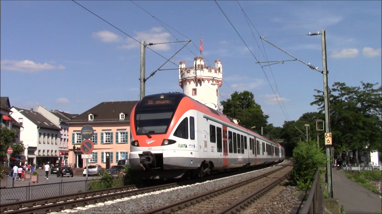 Eisenbahn in Rüdesheim/ Rheintal Teil 1. Mit Militärzug