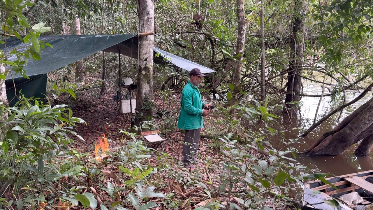 🏕️ACAPAMETO solitário EM MEIA SELVA AMAZÔNICA 