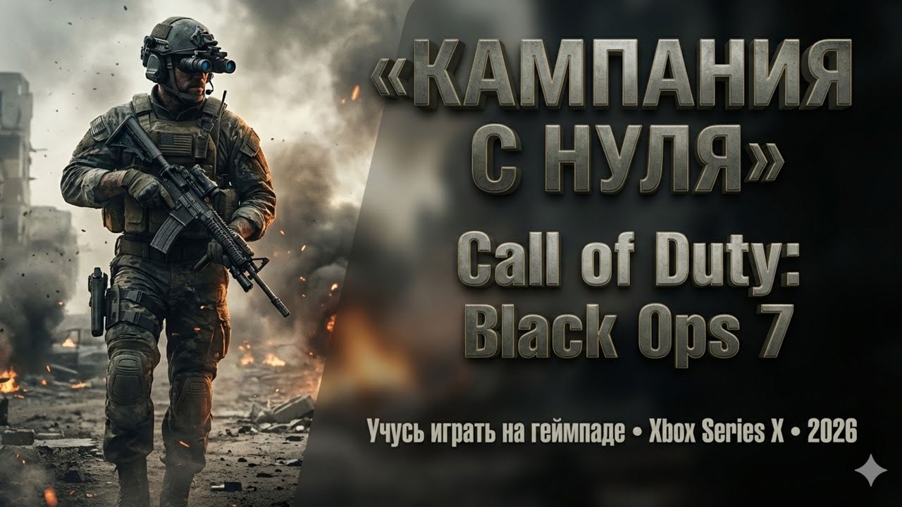 👉 КАМПАНИЯ С НУЛЯ 🎮 Call of Duty: Black Ops 7 | Учусь играть на геймпаде | Xbox Series X в 2026