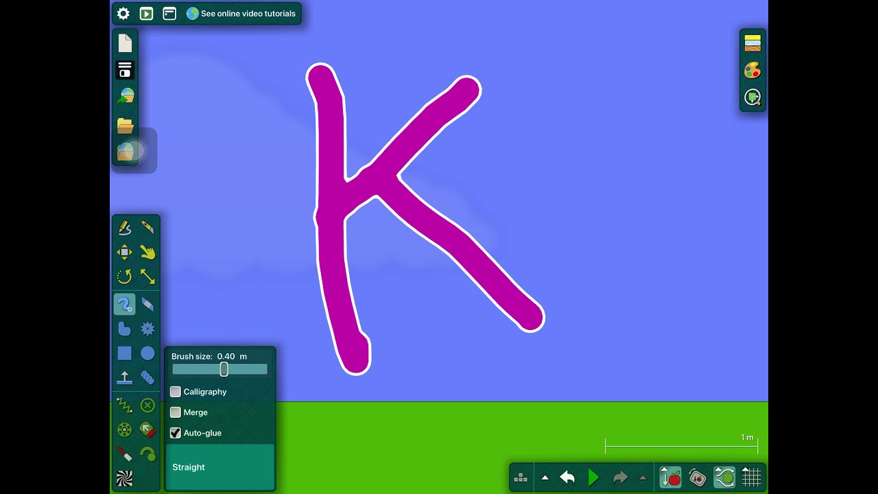 Alphabet letter algodoo elimination