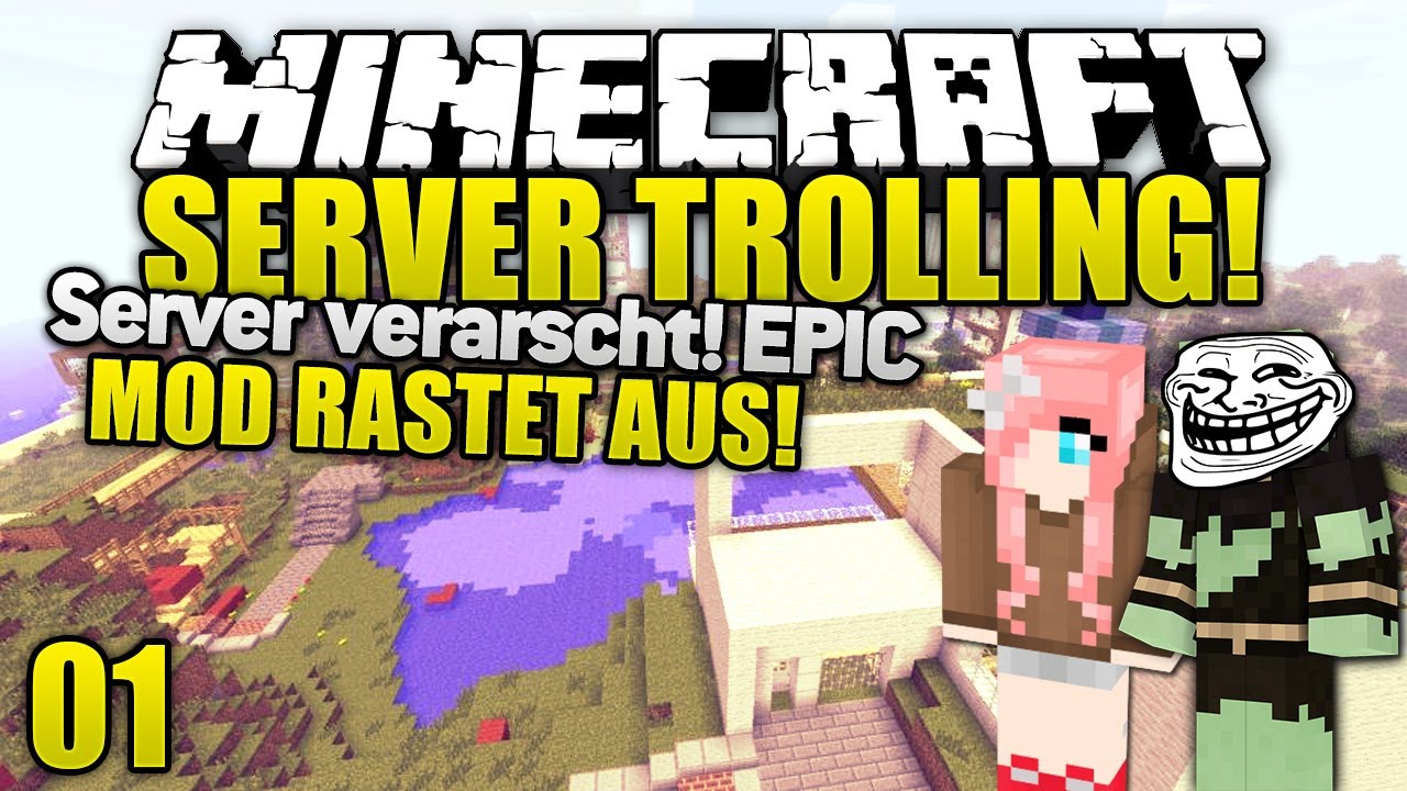 Minecraft Server VERARSCHT - MEGA LACHFLASH! - Minecraft Server Trolling #1 | ungespielt