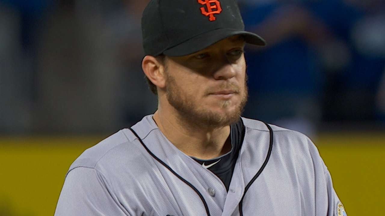 WS2014 Gm2: Peavy tosses five-plus frames in Game 2