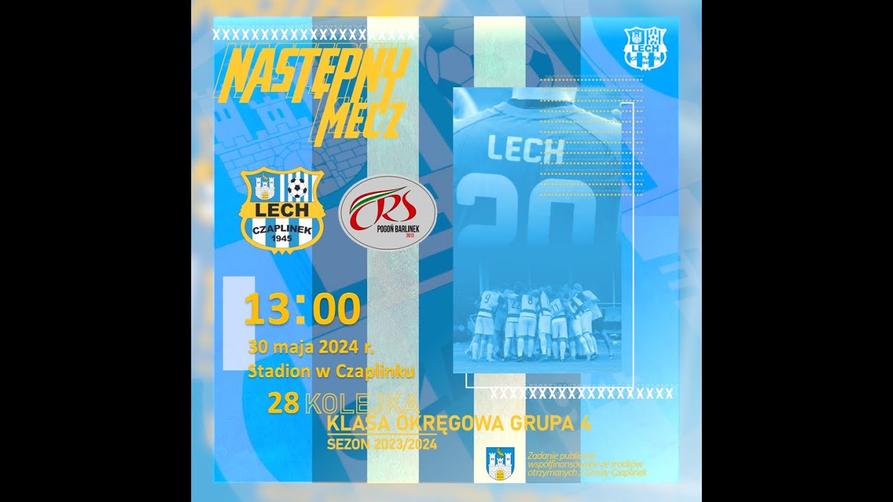 Lech Czaplinek - Pogoń Barlinek 2:1 - 30.05.2024 (skrót)