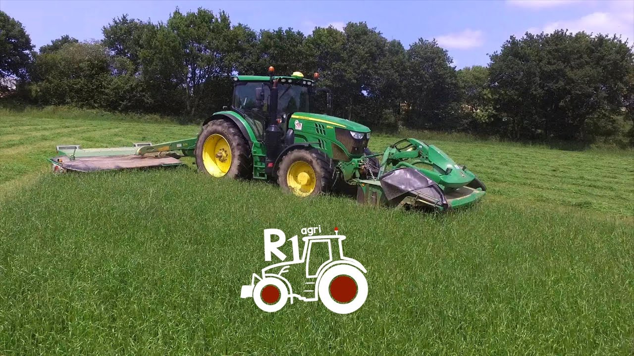 UNE JOURNEE DE FAUCHAGE 2020 AVEC L'ETA DE L'ELORN JOHN DEERE 6155  GRASS MOWING
