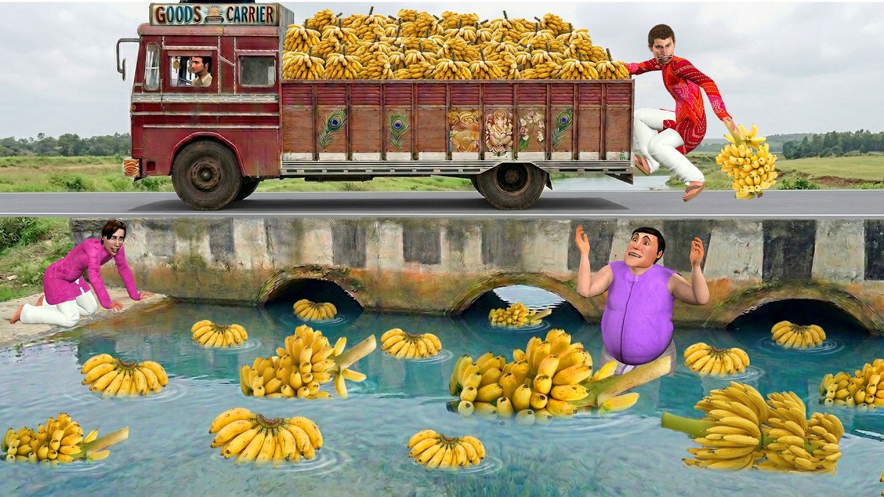 केला चोर Banana Thief on Running Truck Kela Chor Hindi Kahani Hindi Moral Stories Funny Comedy Video