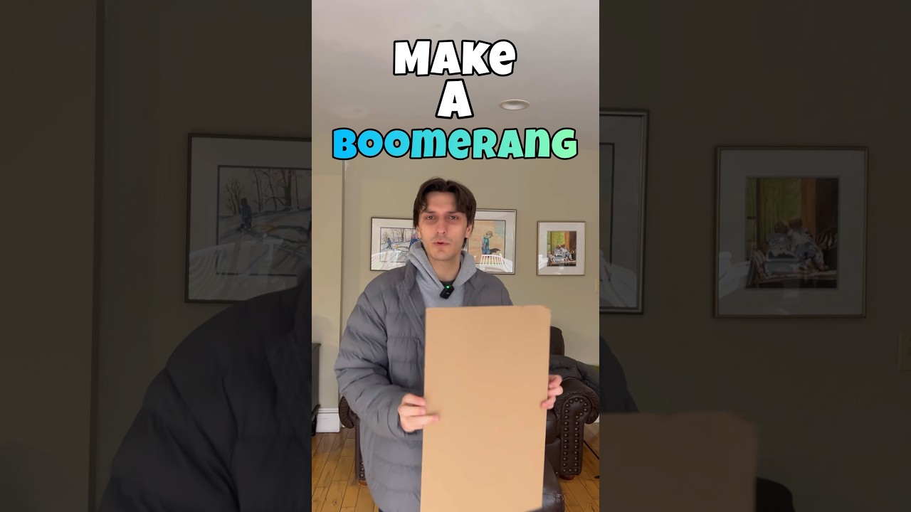 How To Make A Cardboard Boomerang #boomerangs #howto #fun #crafts