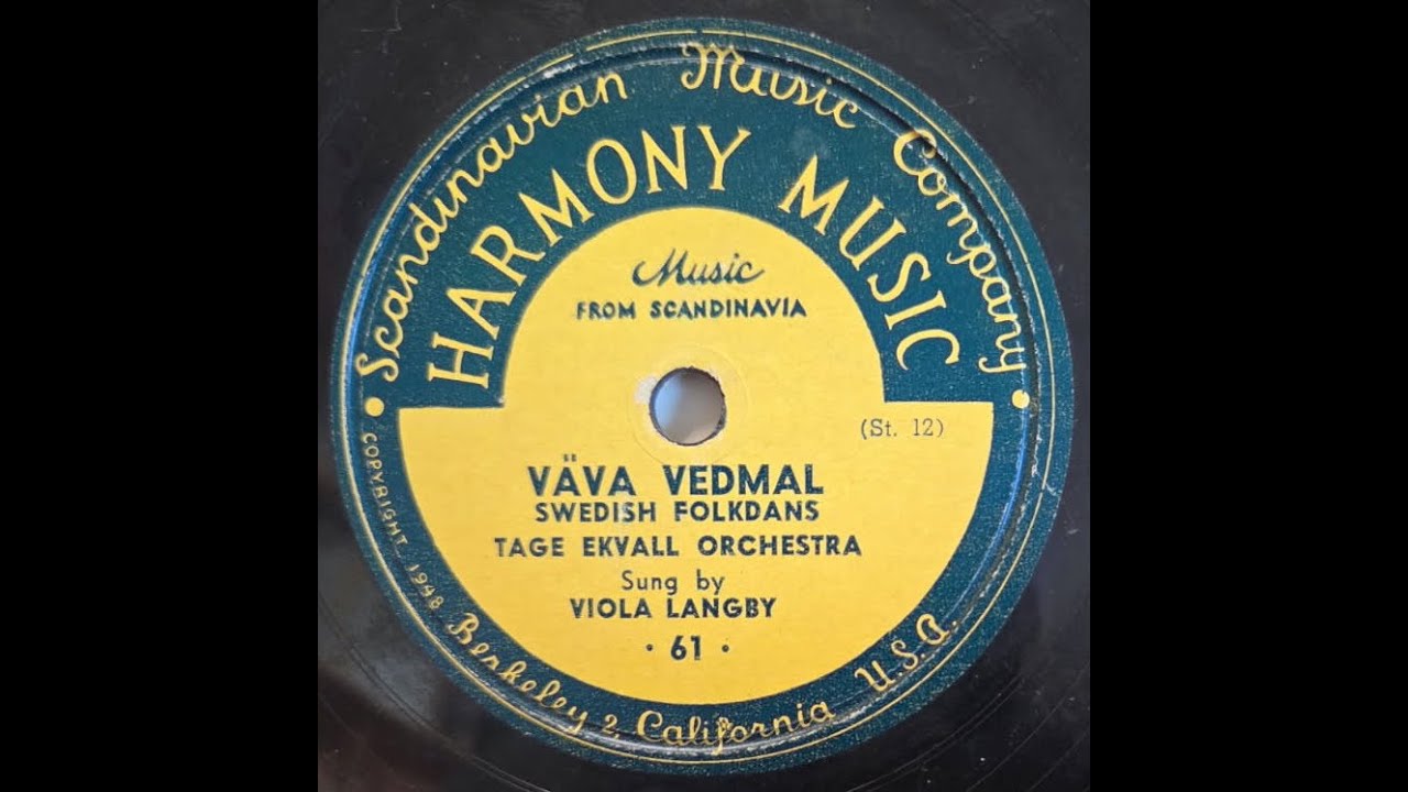 SWEDEN: Tage Ekvall Orchestra, v Viola Langby / Väva Vedmal / Harmony Music 61 / c1948