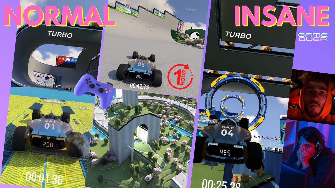 Trackmania 1 Hour Gameplay | Normal to Insane | Very Difficult and entertaining | Multiplayer