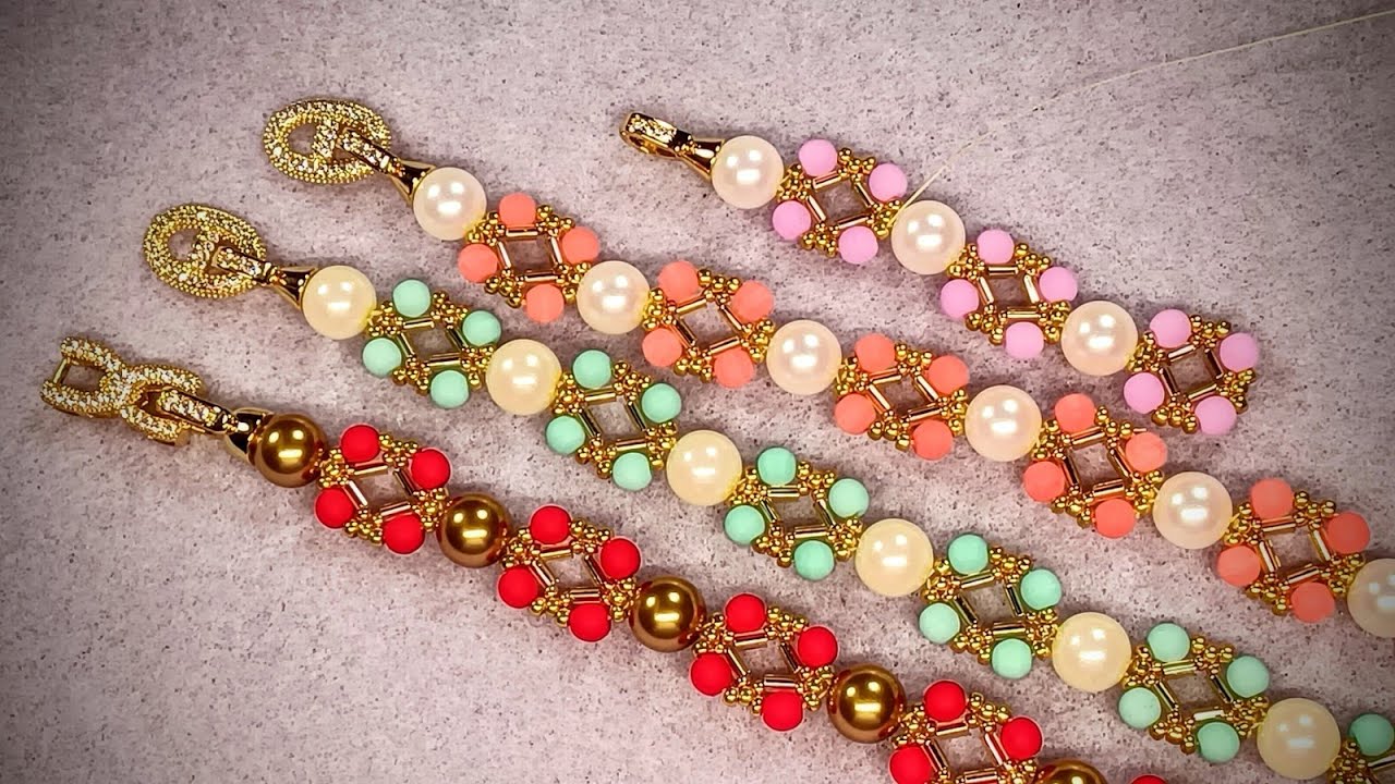Simple Fun Summer Bracelet Tutorial Using Preciosa's New Velvet Colour Beads from John Bead