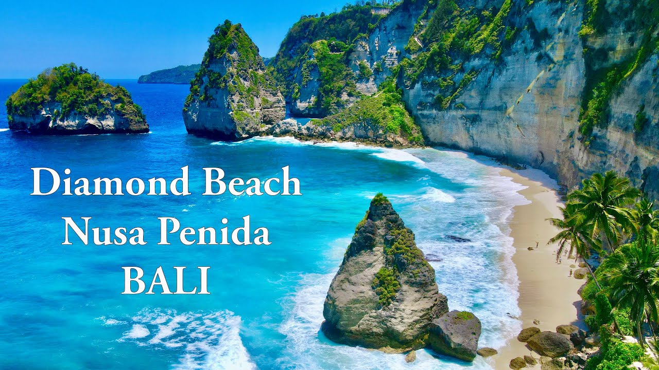 Diamond Beach, Nusa Penida, Bali - Amazing Drone View (4K)