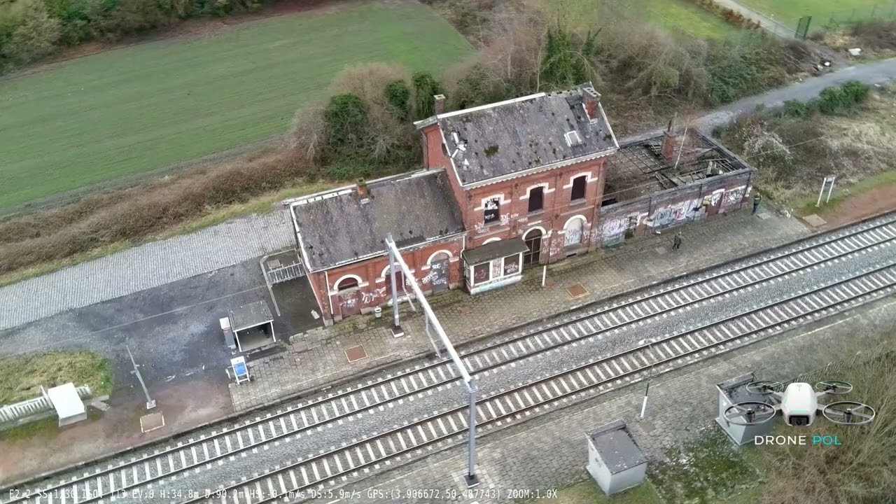drone: gare de  Ghlin