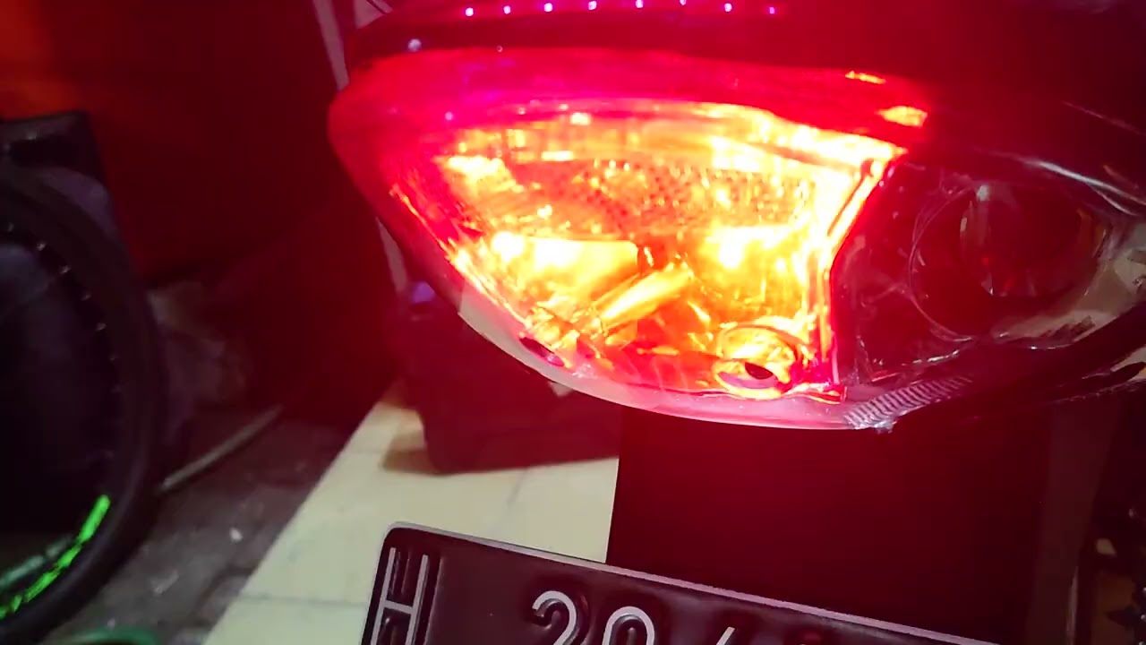 Setelah Dipasang lampu LED Suzuki Shogun 125