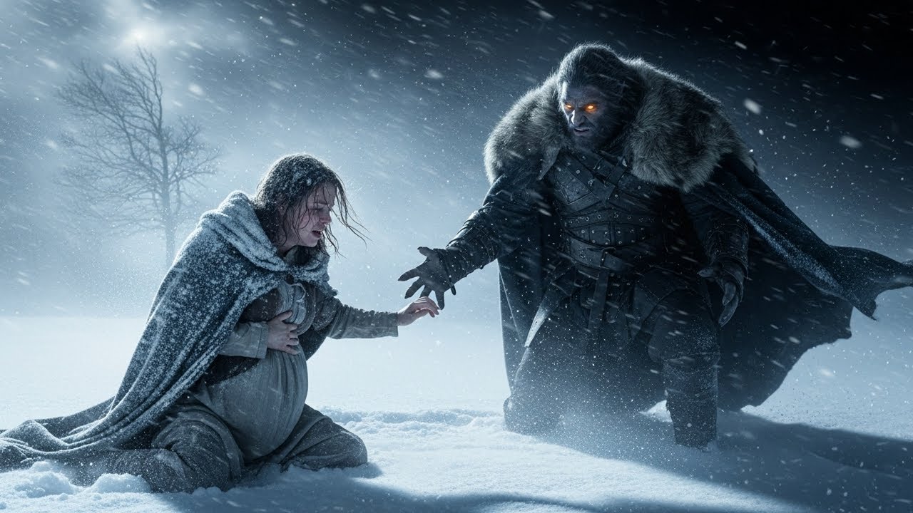 Viúva grávida é expulsa na tempestade de neve, O Lobisomem Imortal a encontra: “Achei minha família”