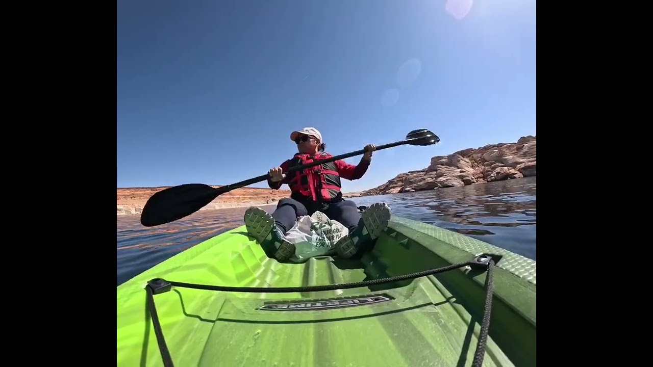Kayaking lake powel to lower antelope canyon.